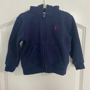 Ralph Lauren 24M Navy Zip Up Hoodie Jacket